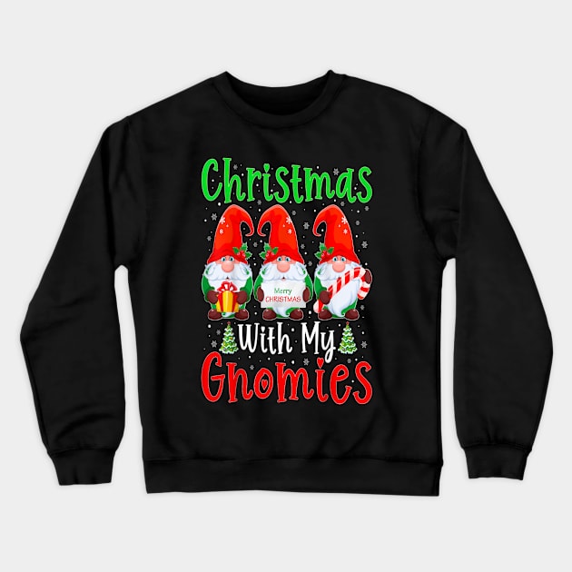 Christmas With My Gnomies Gnome Family Christmas Buffalo Plaid Crewneck Sweatshirt by Buleskulls 